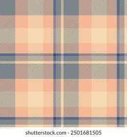 Plaid seamless pattern. Check fabric texture. Vector textile print.