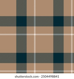 Plaid seamless pattern. Check fabric texture. Vector textile print.