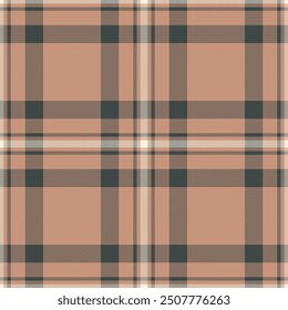 Plaid seamless pattern. Check fabric texture. Vector textile print.