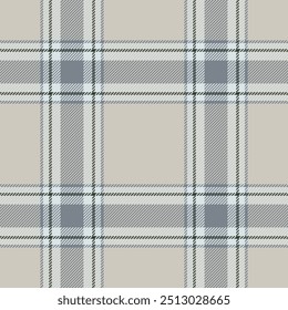 Plaid seamless pattern. Check fabric texture. Vector textile print.