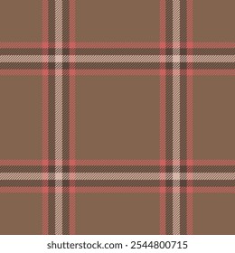 Plaid seamless pattern. Check fabric texture. Vector textile print.