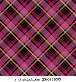 Plaid seamless pattern Check fabric texture Vector textile print