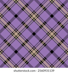 Plaid seamless pattern Check fabric texture Vector textile print