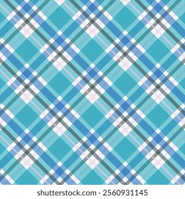 Plaid seamless pattern Check fabric texture Vector textile print