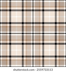 Plaid seamless pattern. Check line. Repeating tartan checks design. Repeated scottish stripe flannel. Scotland fabric prints. Gingham twill lattice. Repeat ekose weave plaids. Vector illustration