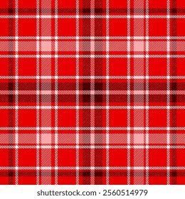 Plaid seamless pattern. Check line. Repeating tartan checks design. Repeated scottish stripe flannel. Scotland fabric prints. Gingham twill lattice. Repeat ekose weave plaids. Vector illustration