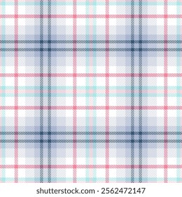 Plaid seamless pattern. Check line. Repeating tartan checks design. Repeated scottish stripe flannel. Scotland fabric prints. Gingham twill lattice. Repeat ekose weave plaids. Vector illustration