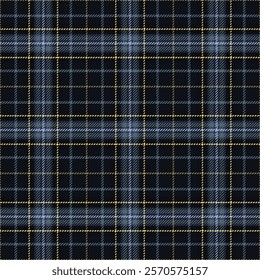 Plaid seamless pattern. Check line. Repeating tartan checks design. Repeated scottish stripe flannel. Scotland fabric prints. Gingham twill lattice. Repeat ekose weave plaids. Vector illustration