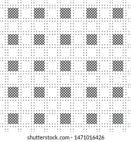 Plaid seamless pattern. Classical tablecloth texture. Checkered fabric background. Regularly repeating geometric tiles with small rhombuses, rhombic lattices. Geometrical cover surface.