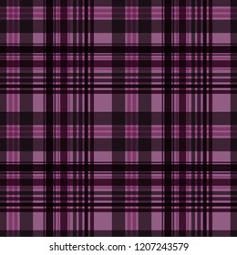 Plaid Seamless Pattern - Plaid design in colors of plum, purple, pink, and magenta