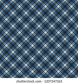 Plaid Seamless Pattern - Plaid design in colors of blue and brown