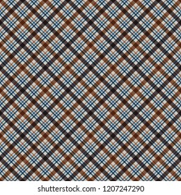 Plaid Seamless Pattern - Plaid design in colors of blue and brown