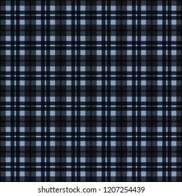 Plaid Seamless Pattern - Plaid design in colors of slate gray and blue