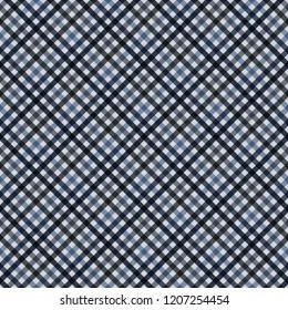 Plaid Seamless Pattern - Plaid design in colors of slate gray and blue