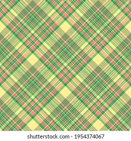 Plaid seamless pattern. Fashion checkered background. Colored classic tartan cage. Abstract texture. Vector graphics printing on fabrics, shirts and textiles.