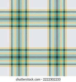 Plaid seamless pattern in green. Check fabric texture. Vector textile print design.