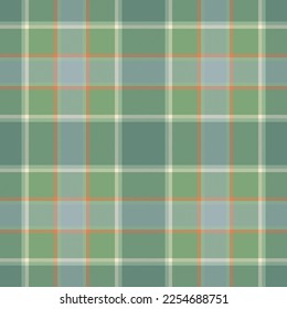 Plaid seamless pattern in green. Check fabric texture. Vector textile print design.