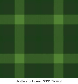 Plaid seamless pattern in green. Check fabric texture. Vector textile print design.