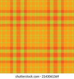 Pintar un patrón impecable en naranja. Comprobar la textura de tela. Diseño de impresión textil vectorial.