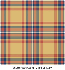 Patrón sin costuras a cuadros en naranja. Compruebe la textura de la tela. Estampado textil de Vector.