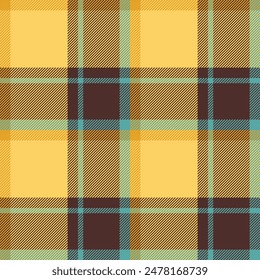 Patrón sin costuras a cuadros en naranja. Compruebe la textura de la tela. Estampado textil de Vector.