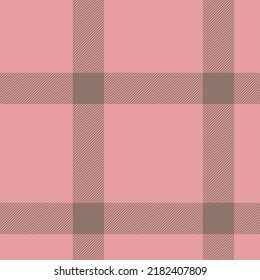 Plaid seamless pattern in pink. Check fabric texture. Vector textile print design.