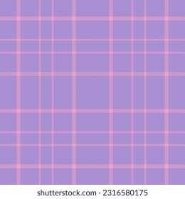 Plaid seamless pattern in pink. Check fabric texture. Vector textile print design.