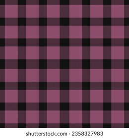 Plaid seamless pattern in pink. Check fabric texture. Vector textile print design.