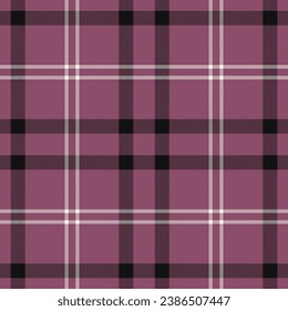 Plaid nahtloses Muster in Rosa. Überprüfen Sie die Textur des Stoffes. Vektor-Stoffdruck-Design.
