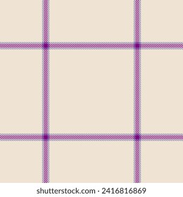 Plaid seamless pattern in pink. Check fabric texture. Vector textile print design.