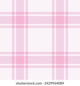 Patrón sin costuras a cuadros en rosa. Compruebe la textura de la tela. Diseño de impresión textil vectorial.
