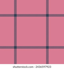 Patrón sin costuras a cuadros en rosa. Compruebe la textura de la tela. Diseño de impresión textil vectorial.