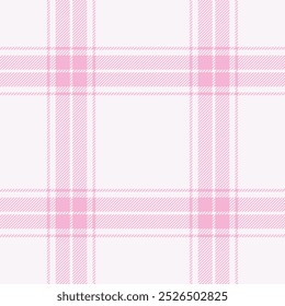 Plaid seamless pattern in pink. Check fabric texture. Vector textile print.