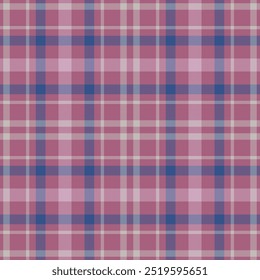 Patrón de cuadros sin costuras en rojo. Revisa la textura de la tela. Vector textil estampado.