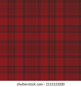 Plaid seamless pattern. Red, gray geometric background checkered. Tartan cage abstract texture. Vector graphics printing on fabric, shirt, textile, curtain and tablecloth.