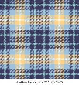 Plaid seamless pattern. Repeating checker fabric for design prints plaids. Repeated check ekose. Checks square line. Vichi cloth. Tartan repeat textile. Scottish madras flannel. Vector illustration