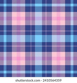 Plaid seamless pattern. Repeating checker fabric for design prints plaids. Repeated check ekose. Checks square line. Vichi cloth. Tartan repeat textile. Scottish madras flannel. Vector illustration