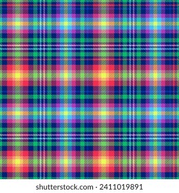 Plaid seamless pattern. Repeating checker fabric for design prints plaids. Repeated check ekose. Checks square line. Vichi cloth. Tartan repeat textile. Scottish madras flannel. Vector illustration