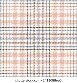 Plaid seamless pattern. Repeating checker fabric for design prints plaids. Repeated check ekose. Checks square line. Vichi cloth. Tartan repeat textile. Scottish madras flannel. Vector illustration