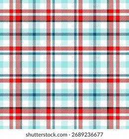 Padrão sem costura xadrez. Tecido de verificador repetitivo para placas de impressão de design. Cheque ekose repetido. Verifica a linha quadrada. Toalha de Vichi. Tartan repete tecido. Escocês madras flannel. Ilustração vetorial