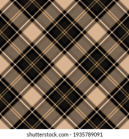 Patrón sin fisuras. Textura de tela de franja. Comprobar el fondo cuadrado. Diseño textil vectorial tartán.