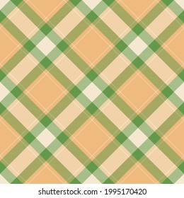 Plaid seamless pattern. Stripe fabric texture. Check square background. Tartan vector textile design.