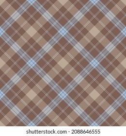 Geplantes nahtloses Muster. Stoffstruktur aus Streifen. Überprüfen Sie den quadratischen Hintergrund. Tartan Vektor Textil-Design.
