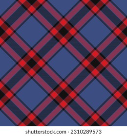Plaid seamless pattern. Stripe fabric texture. Check square background. Tartan vector textile design.
