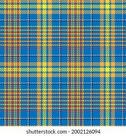Plaid seamless pattern. Tartan colored classic cage. Fashion checkered background. Abstract texture. Vector graphics printing on fabrics, shirts, textiles and tablecloth.
