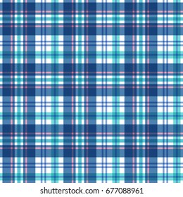 Plaid seamless pattern. Vector background