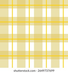 Plaid seamless pattern.Minimal abstract vector with Scotyellow tone, blending warm vintage hues in clean modern composition.Ideal for Scandinavian, retro, or editorial design projects.