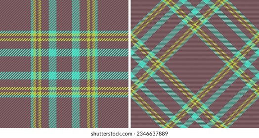 Se coloca un vector transparente de textura de tela de control con un tartán de fondo textil de patrón en juego.