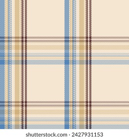 Plaid seamless vector gingham pattern. Colored scottish checkered texture background. Fashion Tartan wallpaper. Printing on fabric, shirt, textile, curtain and tablecloth.