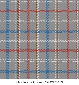 Plaid seamless vector pattern. Classic pixel texture herringbone. Colored Scottish fashion pixel cage. Vector graphics of printing on fabrics, shirts, textiles, curtains and tablecloth.